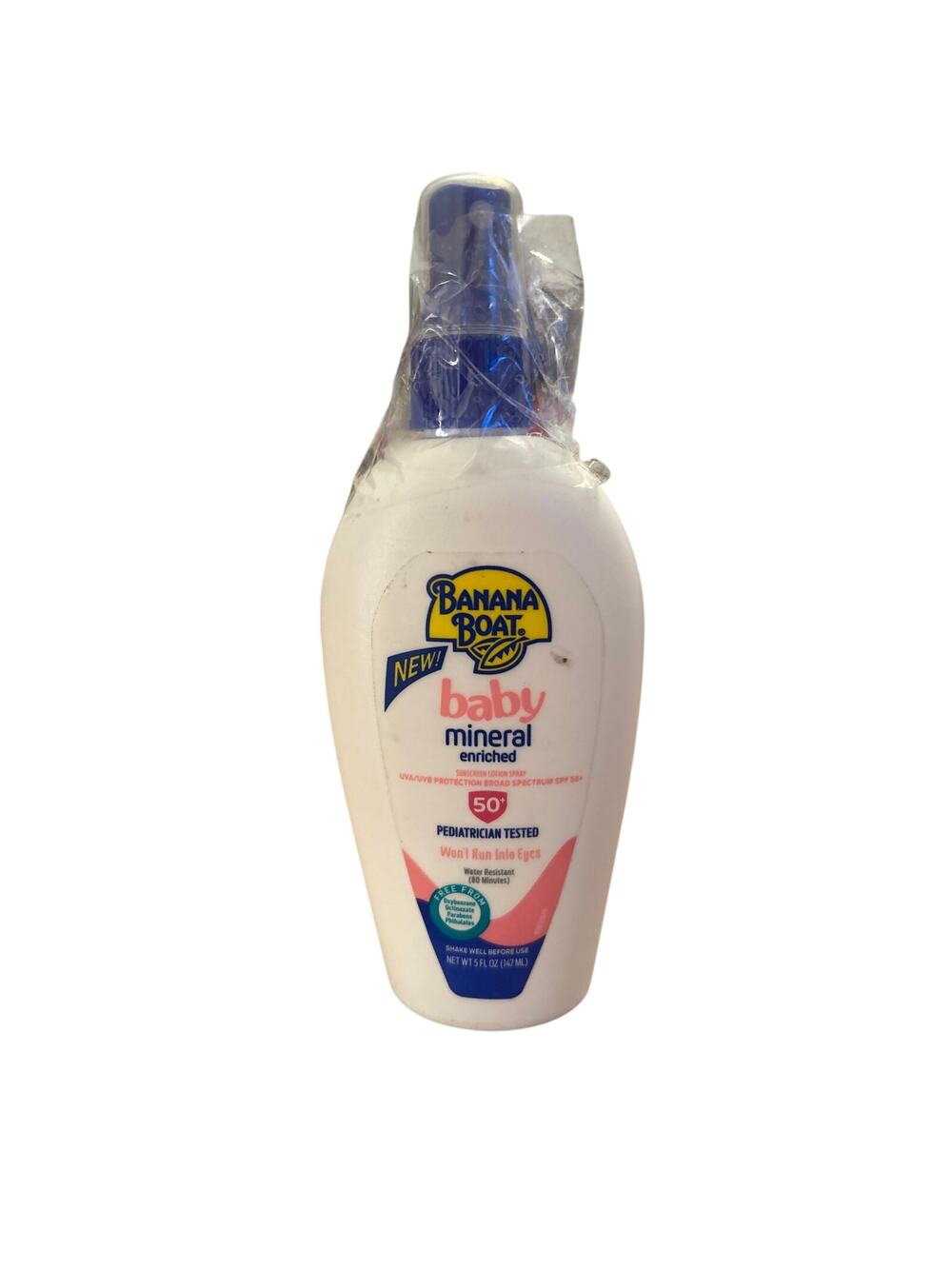Sale!! New Banana Boat Baby Mineral Enriched SPF 50+ Sunscreen Lotion Spray 5oz